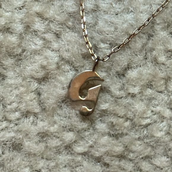 Glossier Gold Kit “G” Necklace (ONLY NECKLACE) - Picture 3 of 6
